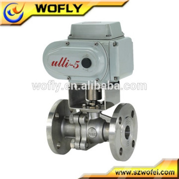 flange motorized actuated ball valve 12v